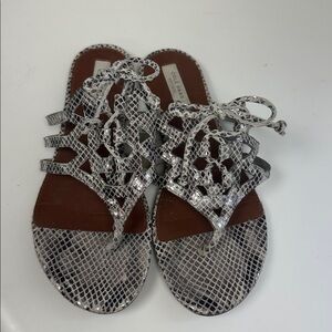Cole Haan Metallic Snakeskin Sandals